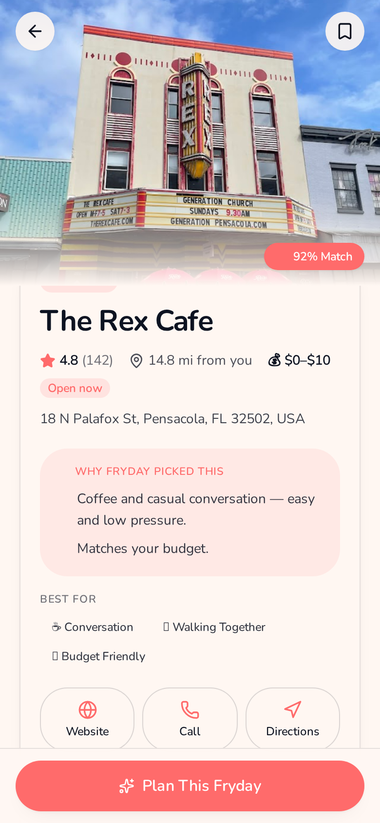 Local date ideas with category filters