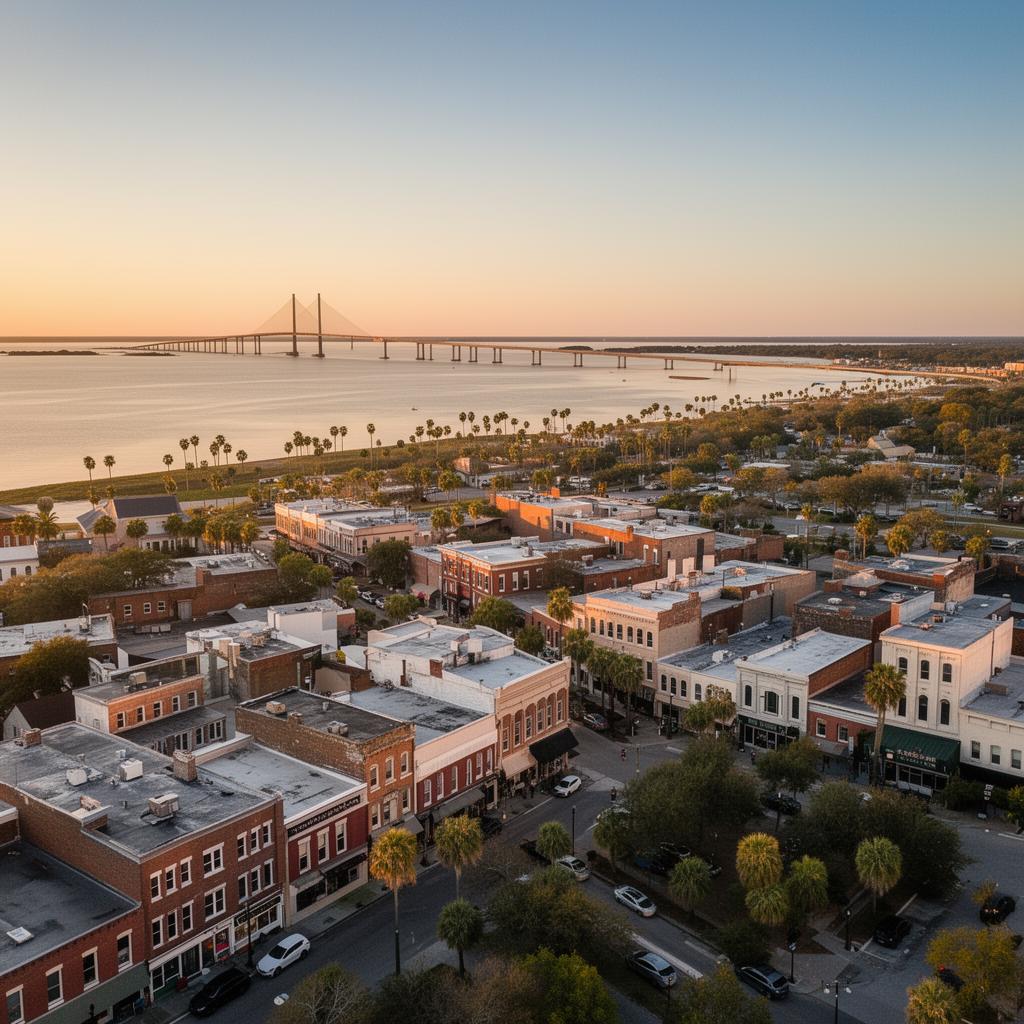 Pensacola, Florida at golden hour